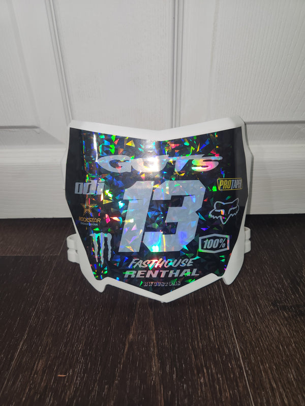 Motocutz plate w/ or w/ out decal